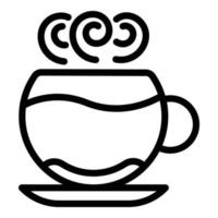 cappuccino boccale icona, schema stile vettore