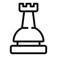 autostima pezzo scacchi icona, schema stile vettore