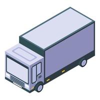 pacco camion icona, isometrico stile vettore