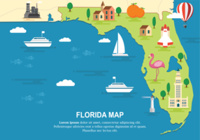 Illustrazione di vettore della mappa di Florida