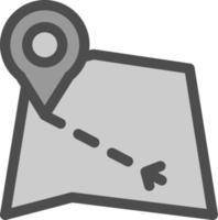 itinerario carta geografica vettore icona design