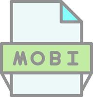 mobi file formato icona vettore