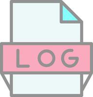 log file formato icona vettore