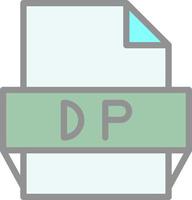 dp file formato icona vettore
