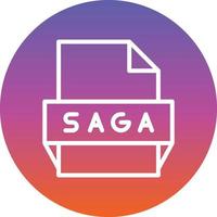 saga file formato icona vettore