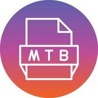 mtb file formato icona vettore
