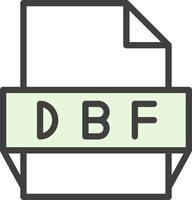 dbf file formato icona vettore