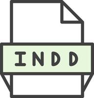 indd file formato icona vettore