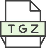 tgz file formato icona vettore