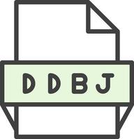 ddbj file formato icona vettore