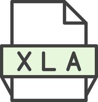 xla file formato icona vettore
