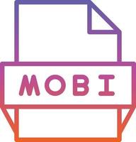 mobi file formato icona vettore