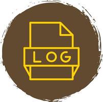 log file formato icona vettore