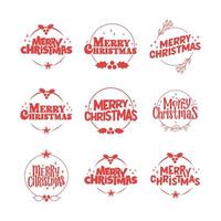 allegro Natale lettering design. natale vacanze decorazione distintivo. vettore