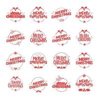 allegro Natale lettering design. natale vacanze decorazione distintivo. vettore