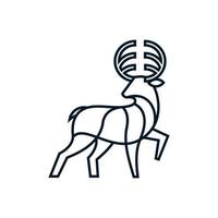 moderno cervo logo linea arte vettore