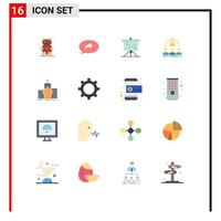 16 creativo icone moderno segni e simboli di scienziato uomo strategico laboratorio grafico modificabile imballare di creativo vettore design elementi