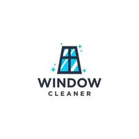 finestra pulizia servizio marca logo, Casa conservazione servizio logo con pulito finestra , scintillare esterno interno illustrazione vettore