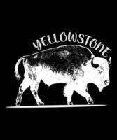 Yellowstone maglietta design.eps vettore