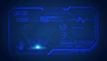 moderno hud tecnologia schermo sfondo vettore