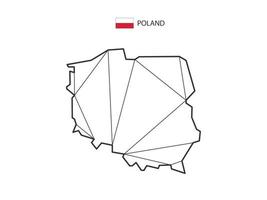 mosaico triangoli carta geografica stile di Polonia isolato su un' bianca sfondo. astratto design per vettore. vettore