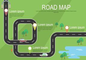 Mappa stradale con l'illustrazione degli indicatori vettore