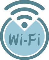 piatto stile Wi-Fi icona. Rete simbolo per Internet connessione. vettore