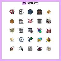 25 creativo icone moderno segni e simboli di sabbia Festival frecce aquilone valigia modificabile vettore design elementi
