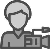 telecamera operatore vettore icona design
