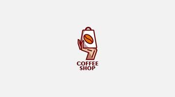 caffè negozio logo design vettore modello