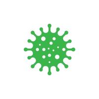 eps10 verde vettore coronavirus batteri cellula icona isolato su bianca sfondo. covid 19 romanzo coronavirus batteri simbolo nel un' semplice piatto di moda moderno stile per il tuo sito web disegno, logo, e App