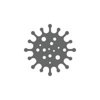 eps10 grigio vettore coronavirus batteri cellula icona isolato su bianca sfondo. covid 19 romanzo coronavirus batteri simbolo nel un' semplice piatto di moda moderno stile per il tuo sito web disegno, logo, e App