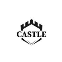 castello fortezza edificio logo design simbolo vettore