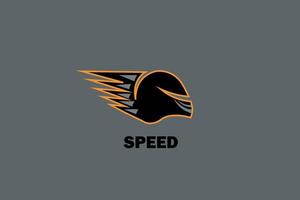 motociclista creativo logo design 2023 vettore