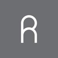 r iniziale lettera logo design vettore