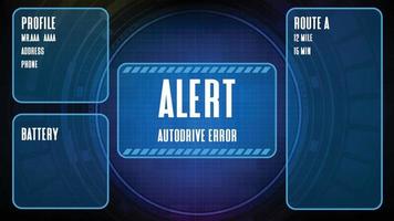 astratto sfondo di futuristico autodrive errore veicolo auto hud ui schermo vettore