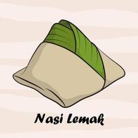 illustrazione di nasi lemak nel vettore design