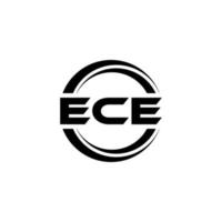 ece lettera logo design nel illustrazione. vettore logo, calligrafia disegni per logo, manifesto, invito, eccetera.