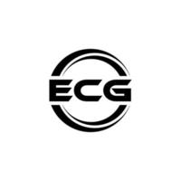 ecg lettera logo design nel illustrazione. vettore logo, calligrafia disegni per logo, manifesto, invito, eccetera.