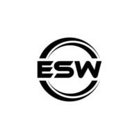esw lettera logo design nel illustrazione. vettore logo, calligrafia disegni per logo, manifesto, invito, eccetera.