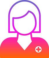 femmina paziente vettore icona design