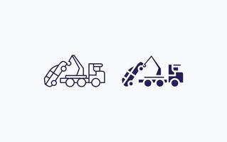 auto trainare camion illustrazione icona vettore