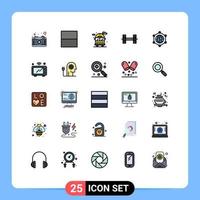 25 creativo icone moderno segni e simboli di microonde Internet autobus Internet globale modificabile vettore design elementi