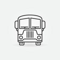 vecchio scuola autobus vettore concetto minimo linea icona o cartello