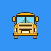 scuola autobus vettore indietro per scuola concetto colorato icona