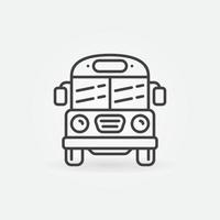 vecchio scuola autobus vettore concetto lineare icona o simbolo