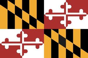 Maryland bandiera. ufficiale colori e proporzioni. bandiera di stato Maryland. vettore