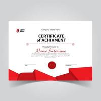 vettore certificato modello