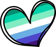 LGBTQ amore cuore eternità uguaglianza orgoglio vettore