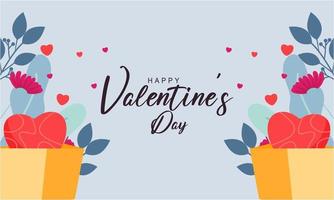 piatto contento San Valentino giorno illustrazione vettore